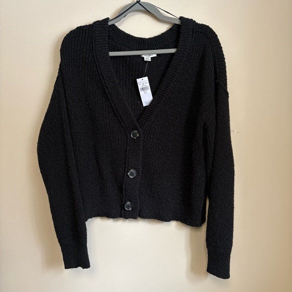American Eagle Outfitters Sweaters - American Eagle | Black Button Front Knit Cardigan
